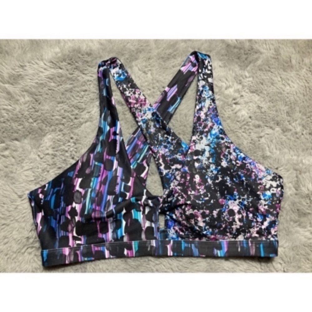 Fabletics Ellie sports bra in violet storm XL